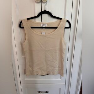 NWT Ann Taylor Loft Women's Beige / Cream Sweater Silk Medium Top